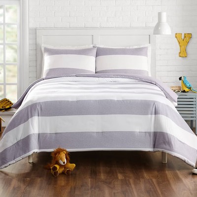 3pc Full/Queen Lavelle Kids' Comforter Set Gray - Urban Playground: