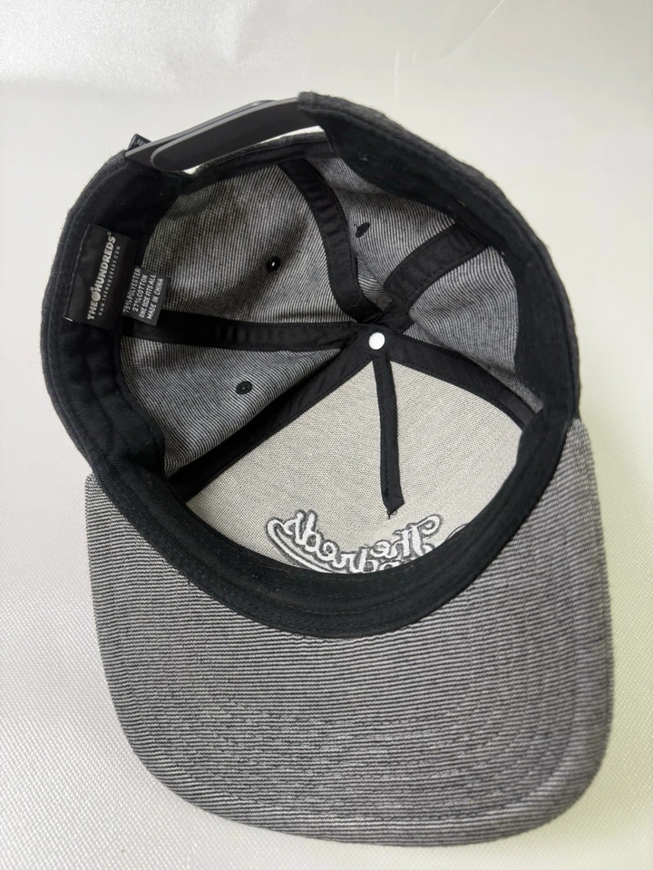 Sombrero a Presión Gris The Hundreds Bordado Script Logo Auténtico RARO Foto 3 de 4