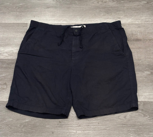 Norse Projects Mens L Ezra Light Twill Chino Shorts Black Slash Pockets 