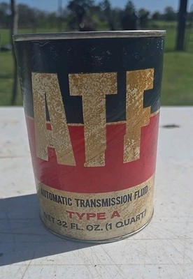 High Grade Oil Co. Auto Transmission Fluid 1 Quart Oil Can Tin Full  Vtg
