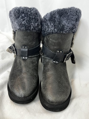 AUSTRALIA Luxe collective boot  tsar shearling ankle boots gray womens size 7