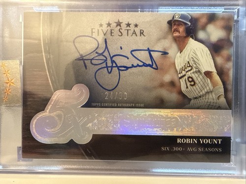 Robin Yount #FTS-RY 2025 Topps Five Star Five Time Signature card