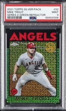 2021 TOPPS SILVER PACK 1986 CHROME PROMO #92 MIKE TROUT 74/99 PSA 9
