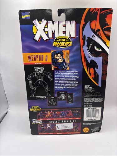 Marvel Comics Age of Apocalypse X-Men Arma X Figura Toybiz 1995 - Foto 10 di 10