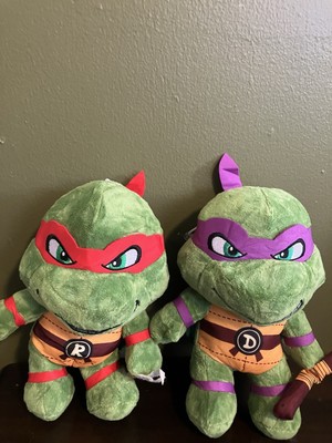 New Lot of 2 TMNT Raphael and Donatello  Ninja Turtle Plushie