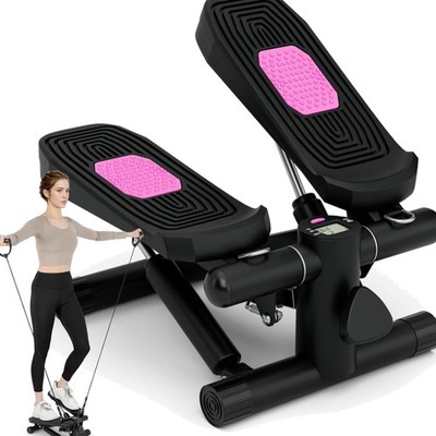 Mini Stepper für Zuhause mit LCD-Monitor und höhenverstellbare Pedale Fitness...