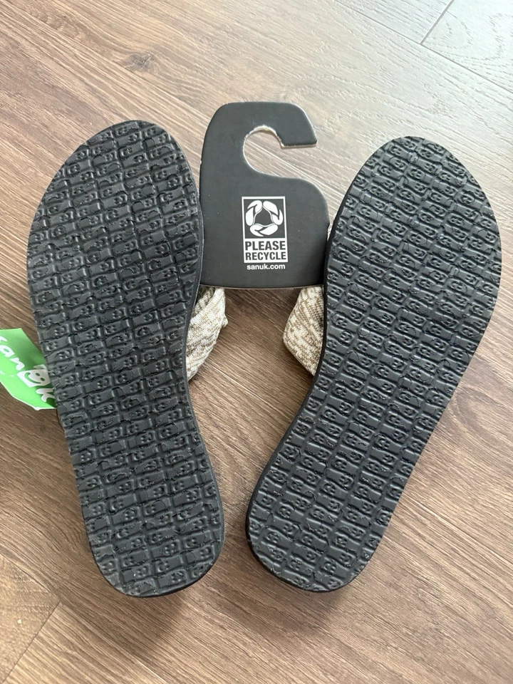 Estera de yoga Sanuk para mujer Capri Slide natural multi tejido talla Sandalias 8 M Foto 4 de 4