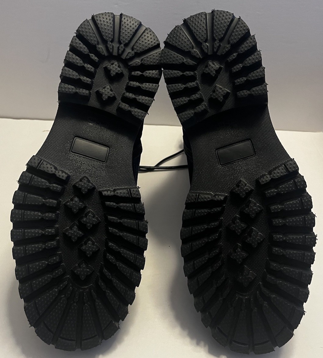 John Galliano Blue Velvet Combat Boots NIB $650 Size 42 US 9