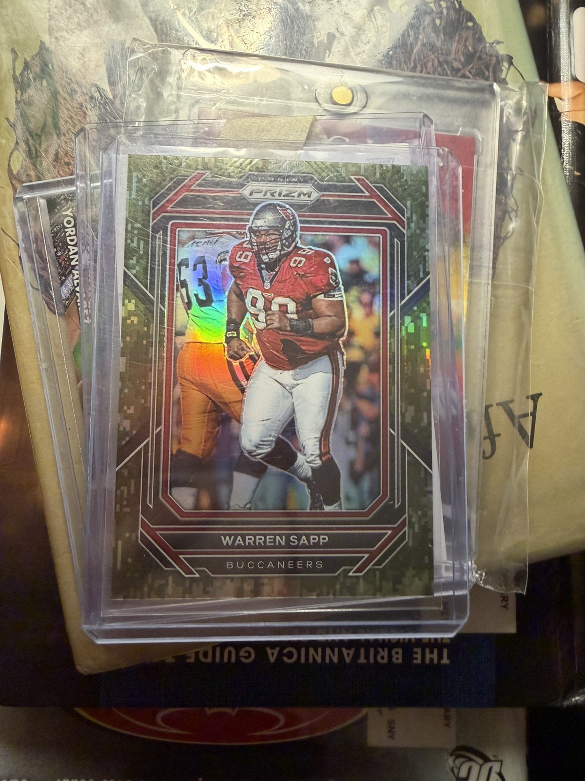 2022 Panini Prizm SSP Green Camo Warren Sapp /15