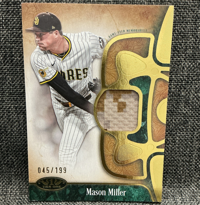 TOPPS: 2026 TIER ONE MASON MILLER RELIC TIR-MMI 045/199 PADRES MLB