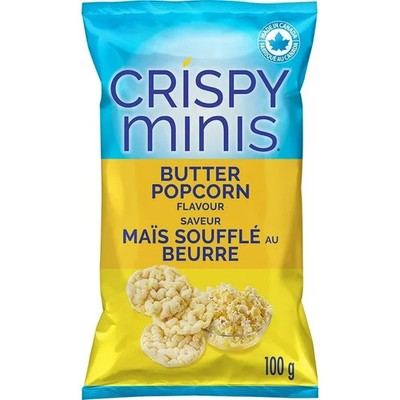 Quaker Crispy Minis Rice Chips Butter Popcorn, 100g/3.5 oz -FREE SHIPPING