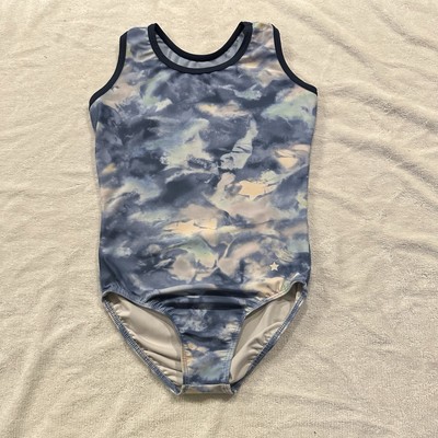DESTIRA Blue Clouds Gymnastics Practice Leotard Child Large 10