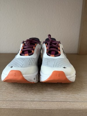 On Cloudmonster Sneaker Mesh White Purple Orange Undyed White