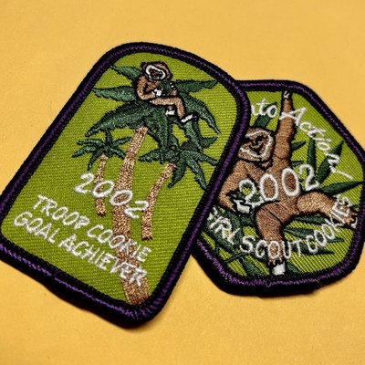 Swing Into Action Girl Scout 2002 Troop Cookie Goal Achiever Set2 Patches Unused