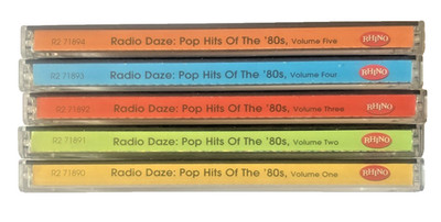 Radio Daze: Pop Hits Of The '80s (CD, 1995)   COMPLETE 5 CD SET