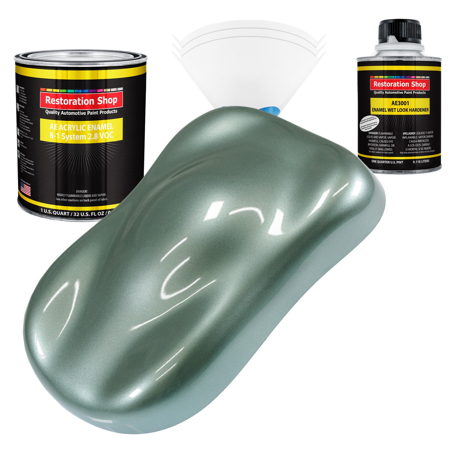Restoration Shop Slate Green Metallic Acrylic Enamel Auto Paint Quart Kit