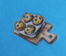 Blueberry Muffins Fresh From Oven Transparent Sticker 1.75