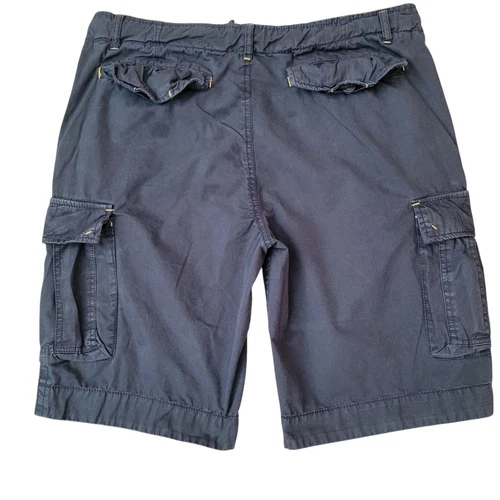 Buffalo David Bitton Cargo Shorts Men Size 32 Blue Patch Utility 33" Inseam 10" - Picture 2 of 9