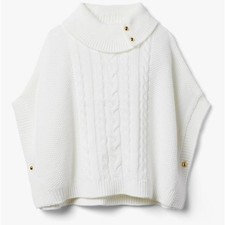 Janie and Jack Girl's Sweater Cape Little Kids/Big Kids , White 5