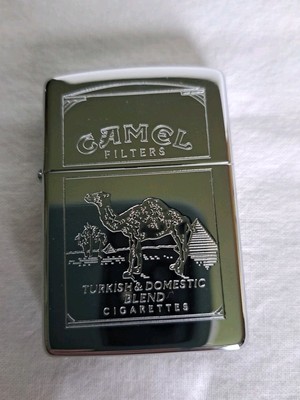 Unfired 1994 Camel Turkish Domestic Blend Chrome Double Sided Zippo - New In Tin