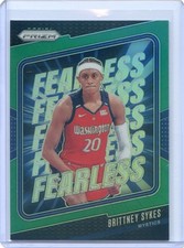 2024 Panini Prizm WNBA BRITTNEY SYKES #15 FEARLESS GREEN PRIZM MYSTICS
