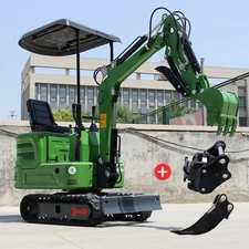 Mini Excavator with Bucket Ripper Quick Change Hitch Hydraulic Digger B&S Engine
