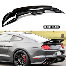 Gloss Black Wicker Bill Trunk Spoiler Wing For 2015-2023 Ford Mustang Gt Coupe