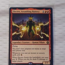 Wizards of the Coast MTG Electro, Assaulting Battery Rare Marvel's Spider-Man 7…