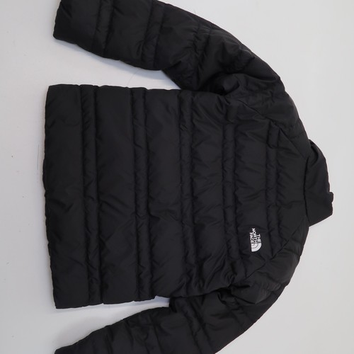 Boy's The North Face 550 Down Black Nuptse Puffer Zip Up Coat Jacket Sz Youth M - Picture 8 of 10