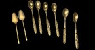 Gold Plated Stainless Steel Spoons & demitasse spoons, lot of 8 total — photo 1