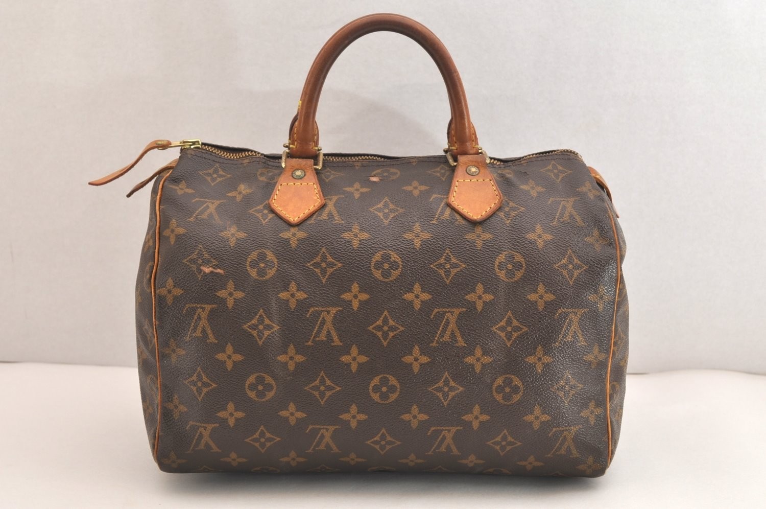 Authentic Louis Vuitton Monogram Speedy 30 Hand Boston Bag M41526 LV 4761N