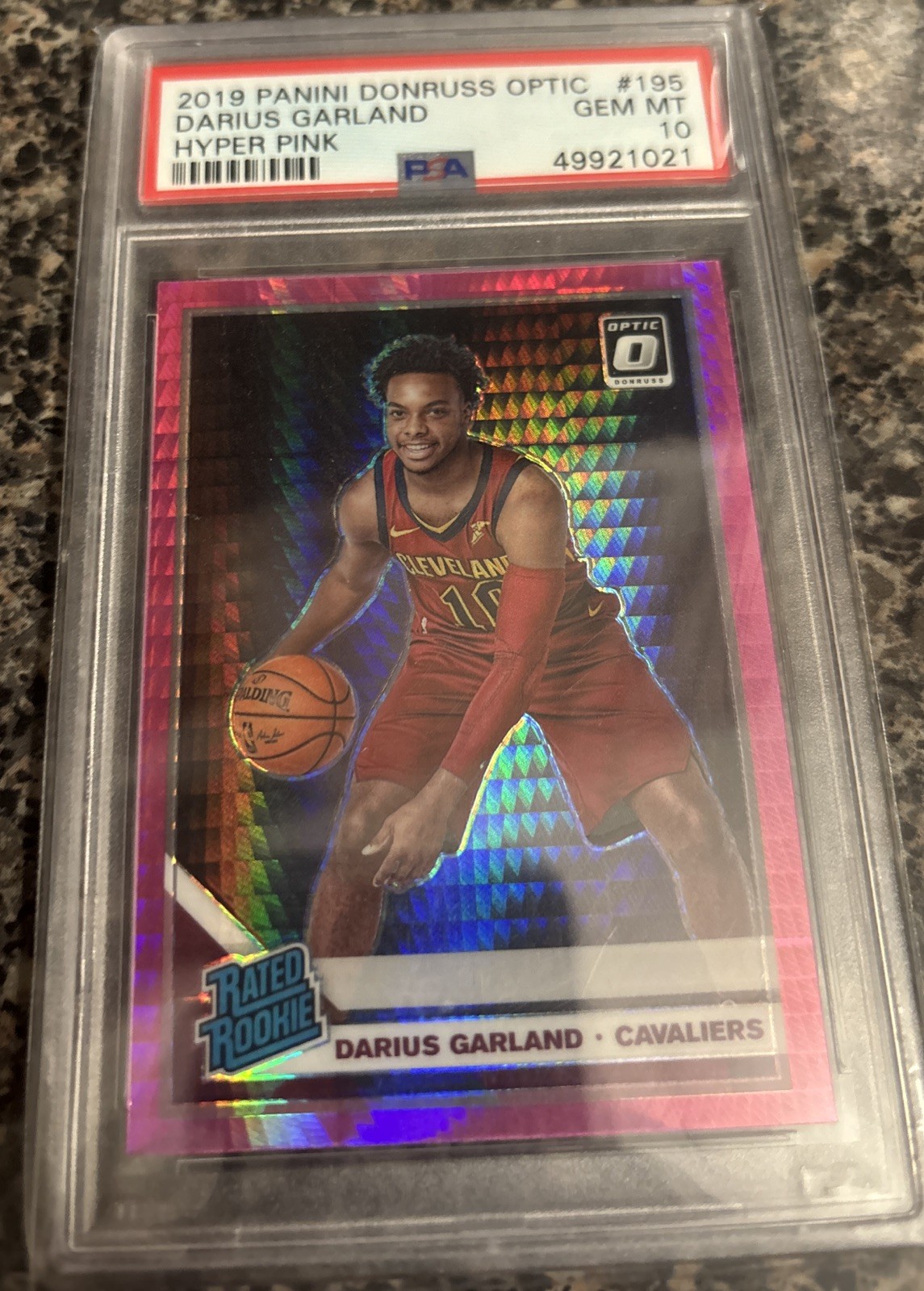 2019 Panini Donruss Optic Darius Garland Rookie Hyper Pink #195 PSA 10 Gem Mint