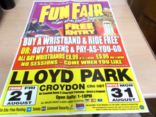 An Original Poster Of FFUN FAIR at LLoyd Park Croydon