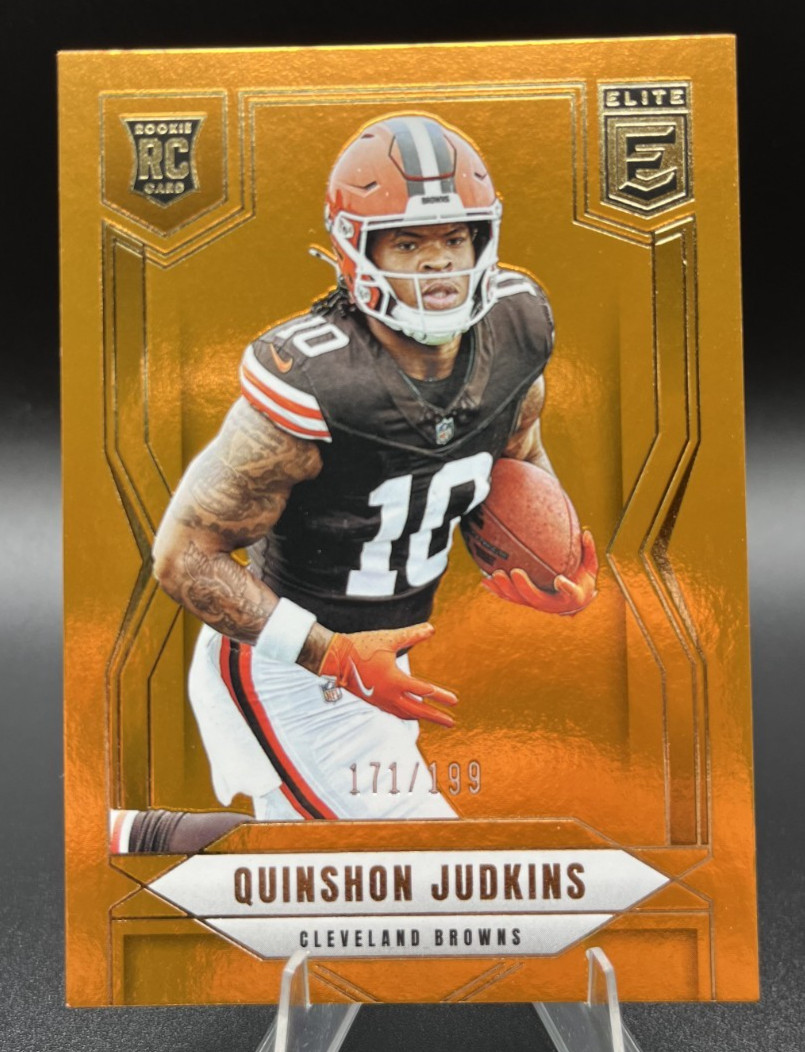 2025 Panini Donruss Elite Quinshon Judkins Orange Rookie Card 171/199 Card #121