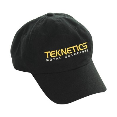 Teknetics Black Baseball Cap   One Size Fits All w/ Adjustable Fastener Strap
