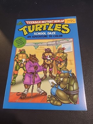 Teenage Mutant Ninja Turtles School Daze Coloring Book. 1990 Never Used Mirage 