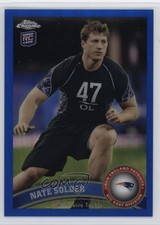 2011 Topps Chrome Blue Refractor 117/199 Nate Solder #215 1cx3