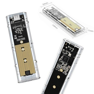 M.2 NVMe SSD zu USB 3.2 Typ-C Gehäuse Case Konverter Adapter M&B+M Key UK