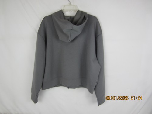 A New Day Damen kurzer Kapuzenpullover mit Reißverschluss grau 1X - Bild 6 von 12