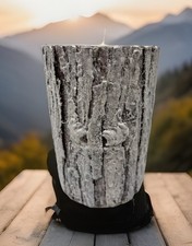 New Pottery Metallic Bark Candle 4x6  Hong Ko...