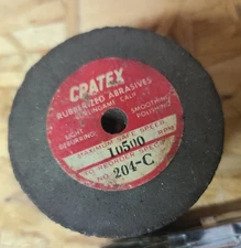 5 Cratex Ruberized Abrasive Wheels with arbour + 3 Grinding Stones