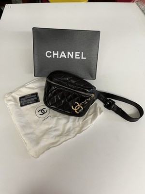 Chanel Vintage Gürteltasche Leder gesteppt Farbe Schwarz - Pre-owned