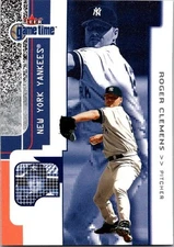 2001 Fleer Game Time #60 Roger Clemens baseball card 6NNNN