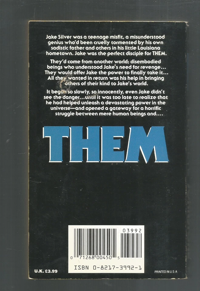 WILLIAM W. JOHNSTONE  (PB) ' THEM" ( HORROR) 1992 Foto 3 de 4