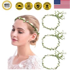 3Pcs Flower Crown Floral Wreath, Fairy Headband for Women Girls