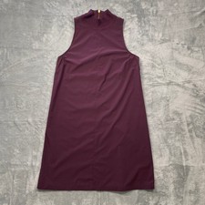 Athleta Burgundy Mock Neck Sleeveless Shift Initiative Mini Dress Womens XS