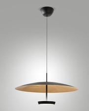 Produktbild - Fabas Luce Yuko LED Pendelleuchte Schwarz Gold Dimmbar Refurbished 3803-45-294