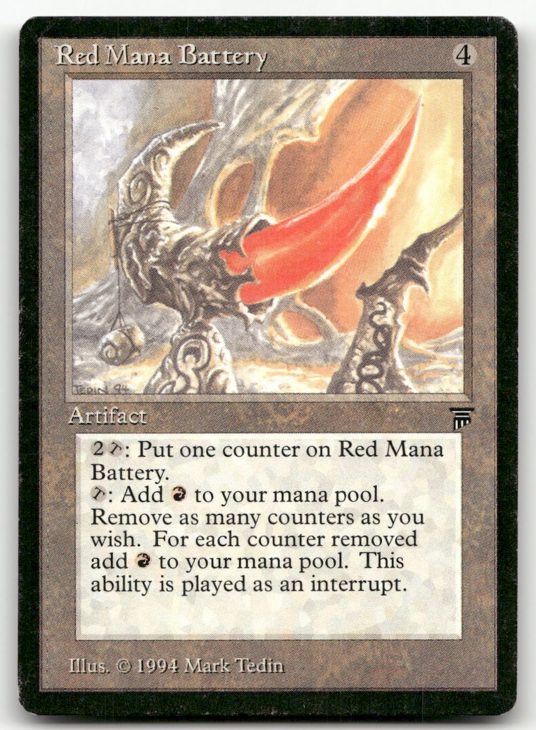 Red Mana Battery (HP) Legends LEG Magic MTG