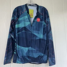 Cycling Jersey Bicycle Riding With Pockets Long Sleeve Top Sz XXL NEW With Tags
