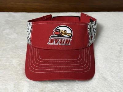 BYU Hawaii Seasiders Visor Hat Zephyr Red Tribal Print Sun Cap Adjustable